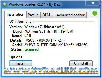 Windows 7 Loader Status Notification